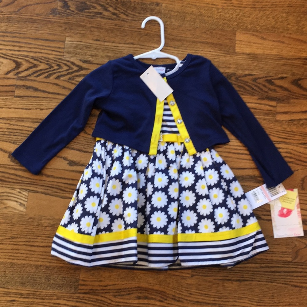 Sweet Heart Rose 2-pc dress and cardigan set